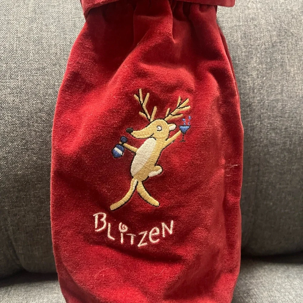 Pottery Barn Reindeer- Blitzen Wine Bottle Bag